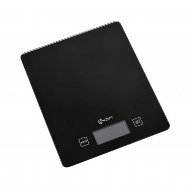 Conzept køkkenvægt 15 kg./1 gram. Sort glas 22,5x18,5 cm