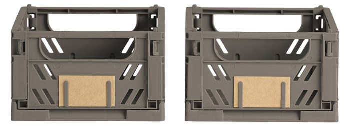 Opbevaringskasse Dusty walnut 2 stk.17x12.5x7 cm