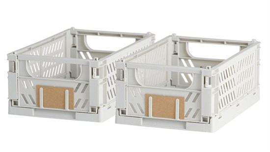 Opbevaringskasse Light grey 2 stk. 25x16.5x10 cm