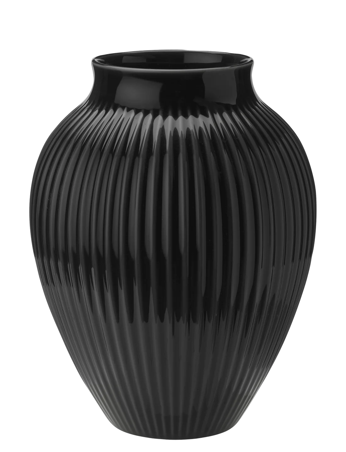 Knabstrup, Vase, Riller Sort, 27 cm