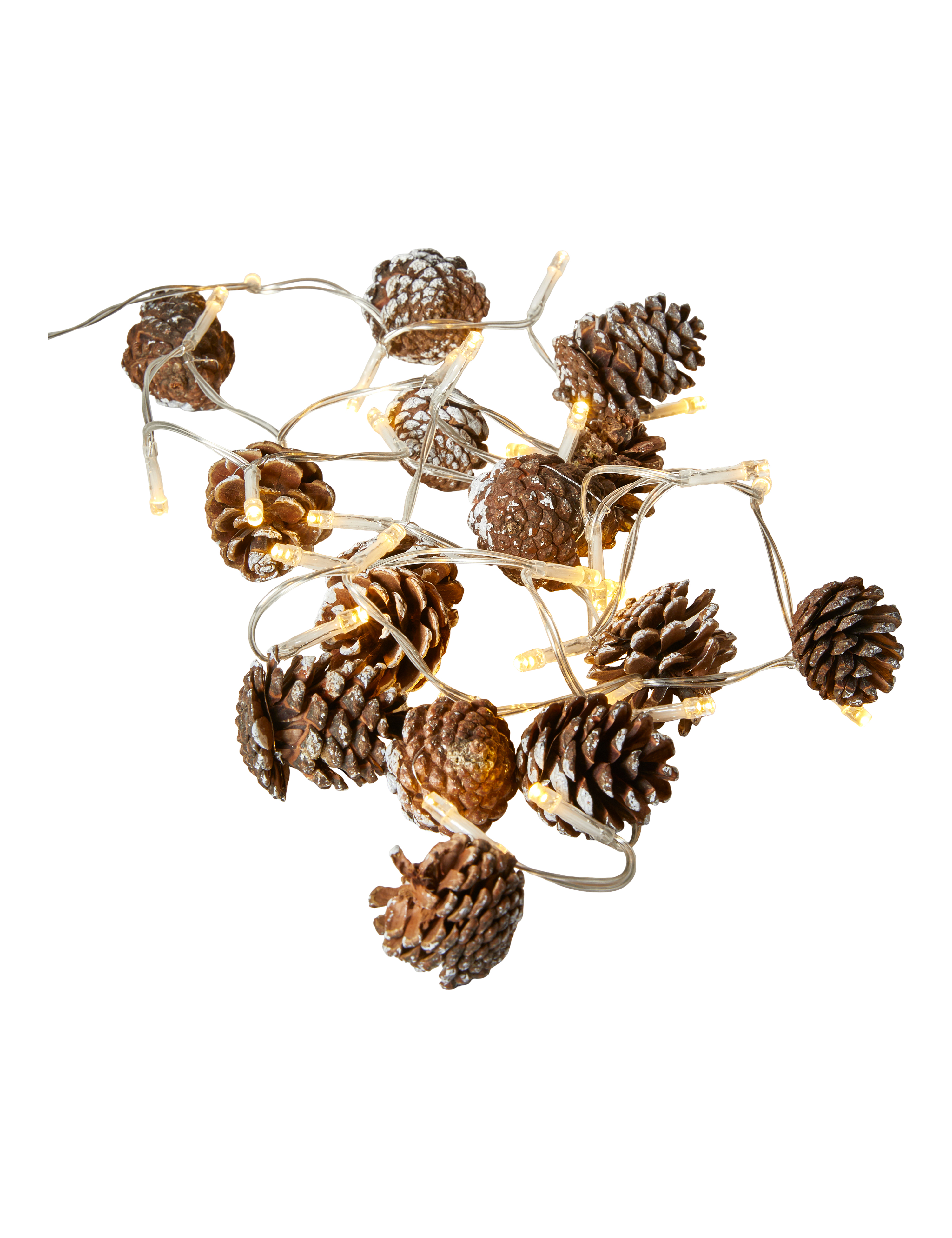 Lyskæde med små kogler 30 LED batteri timer