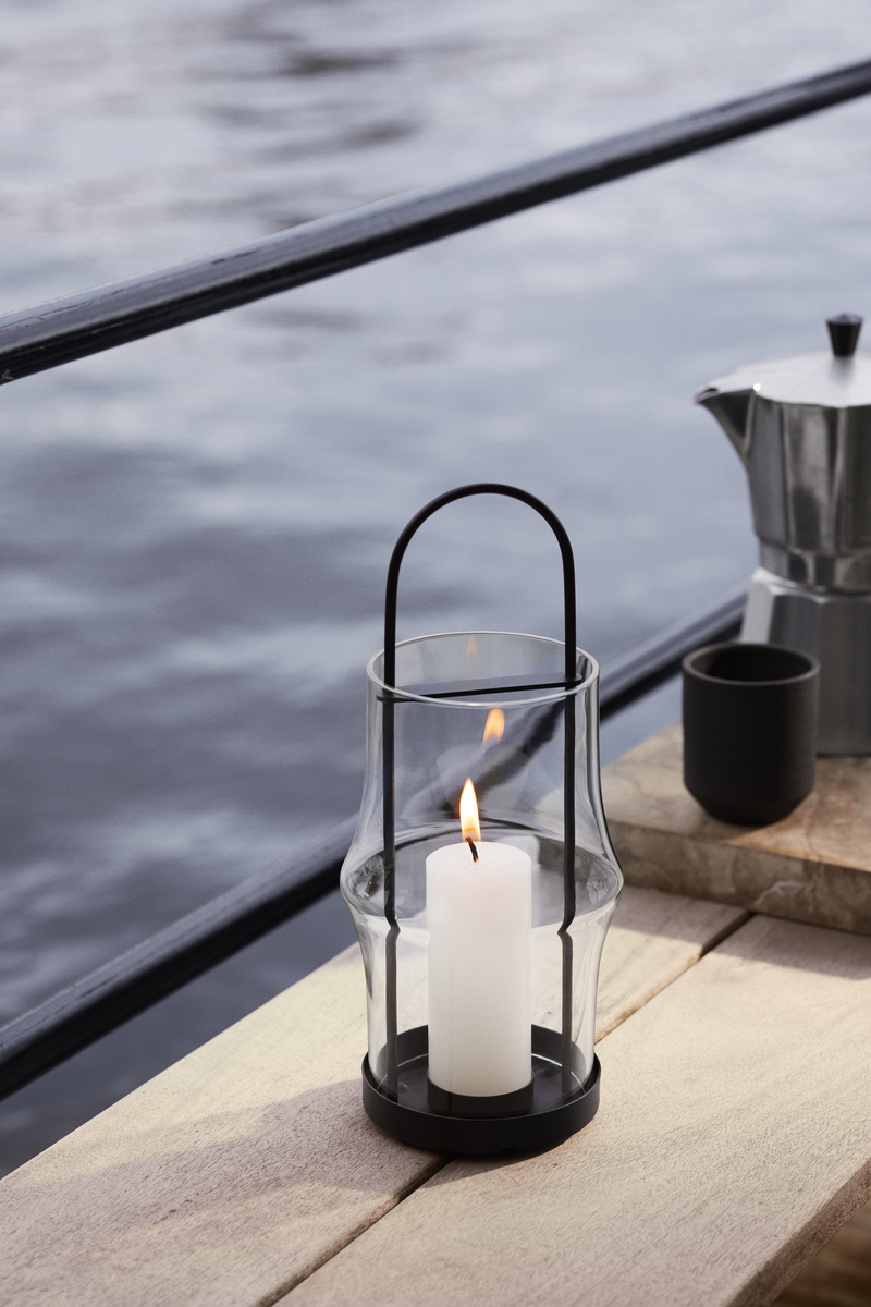 Holmegaard Arc lanterne 25,5 cm. - klar