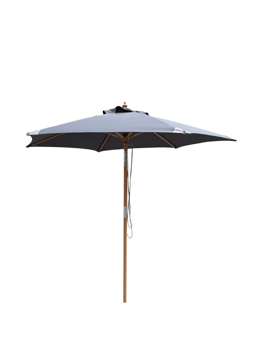 Geneve parasol Ø 2,5 m. 2-delt - grå NR 60