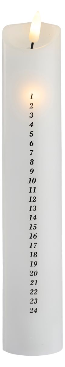 LED kalenderlys med fjernbetjening Hvid