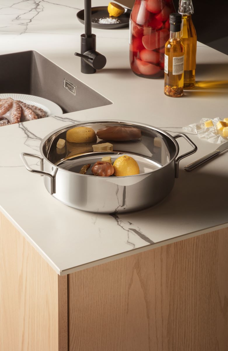 Eva Trio SS Sautergryde 28 cm med 2 greb