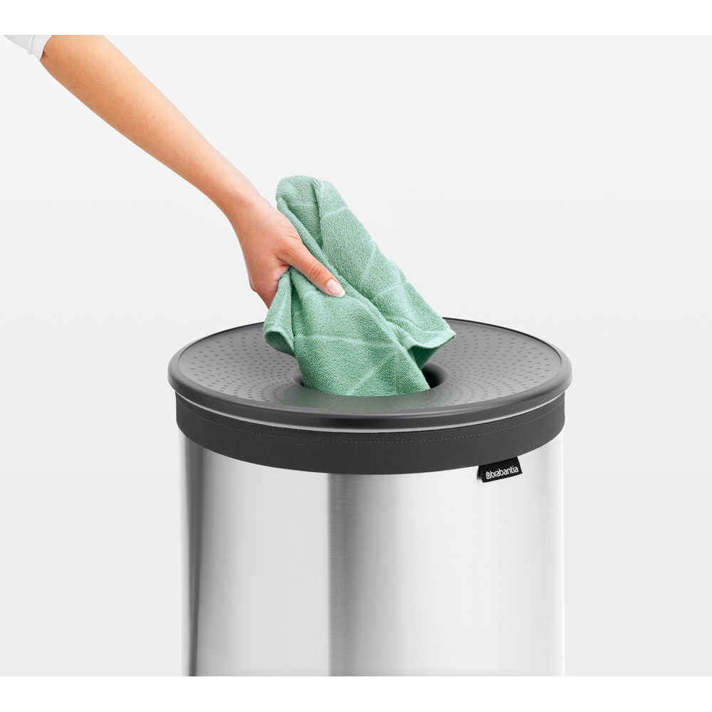 Brabantia Vasketøjskurv 60 Ltr. Dark Grey Låg Matt