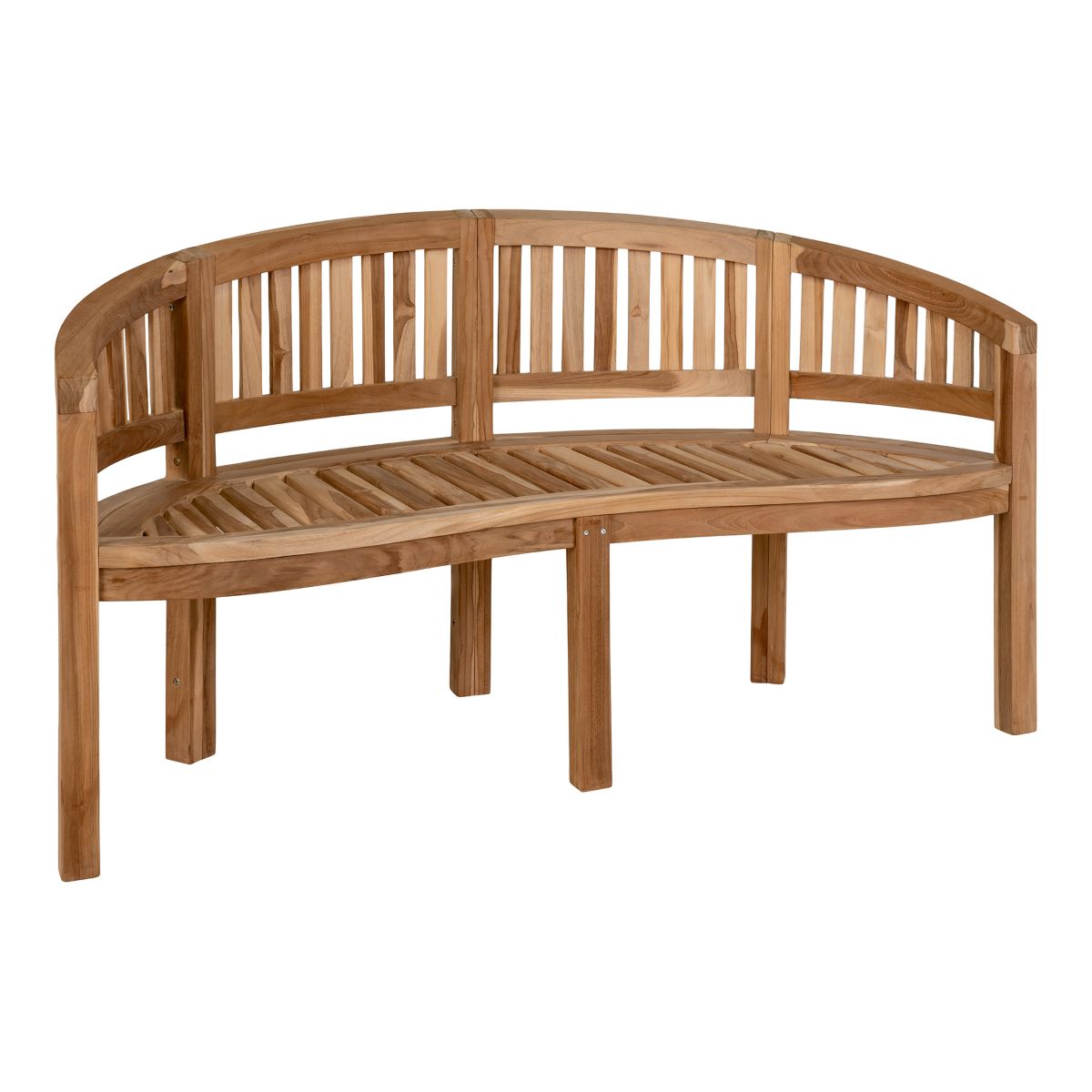 Bananbænk 150 cm. i teak