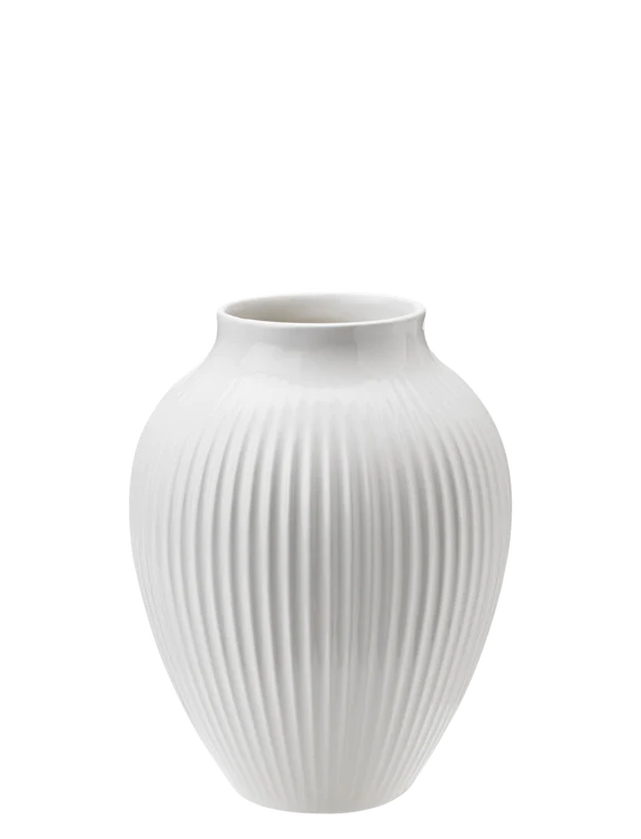 Knabstrup Vase Hvid 12,5 cm
