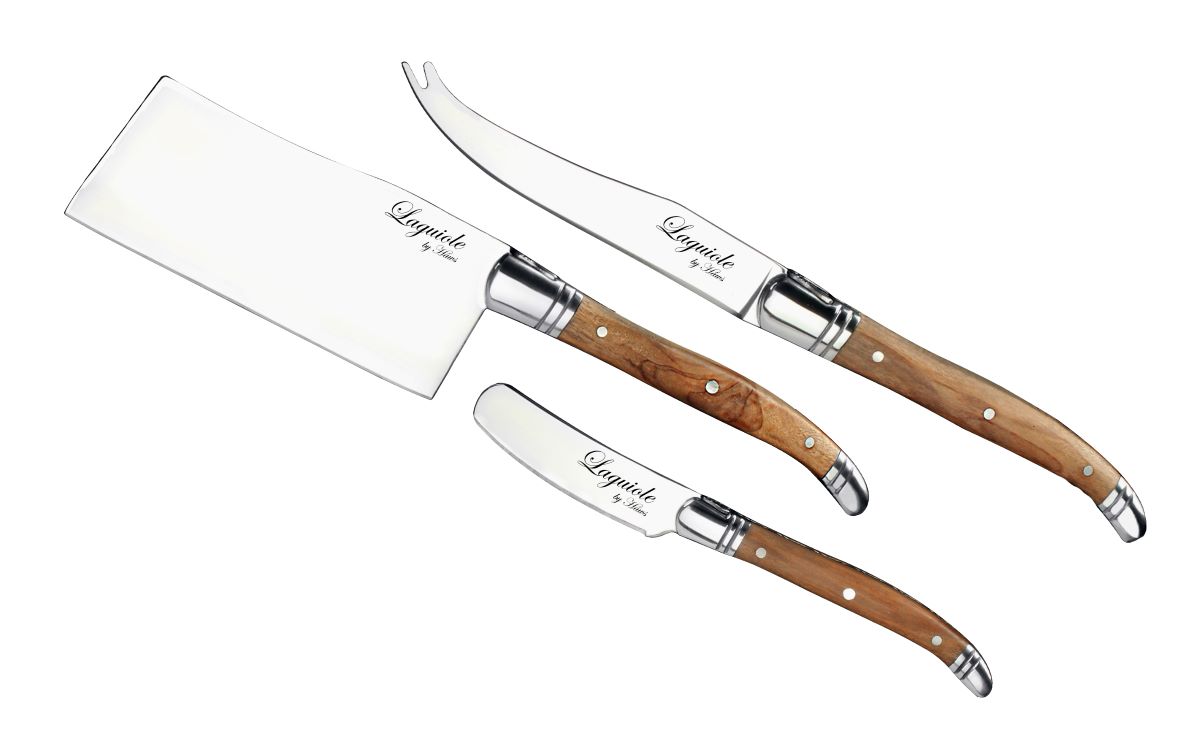 Laguiole by Haws osteknive 3 stk. oliventræ