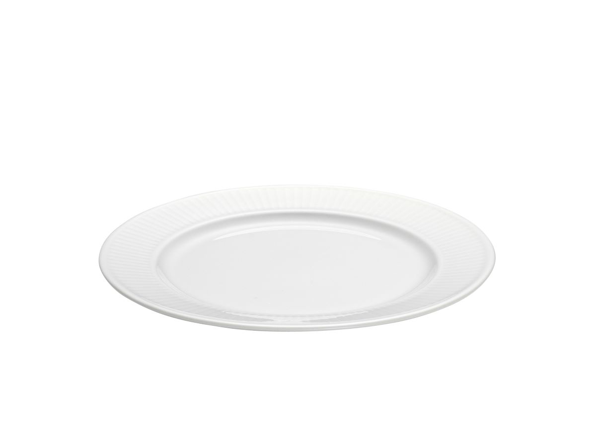 Tallerken flad Plissé 17 cm Hvid