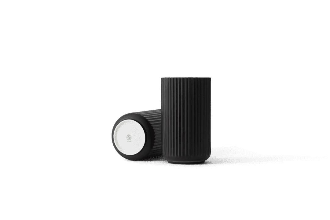 Lyngby porcelæn H20.5 Vase Sort Lyngby