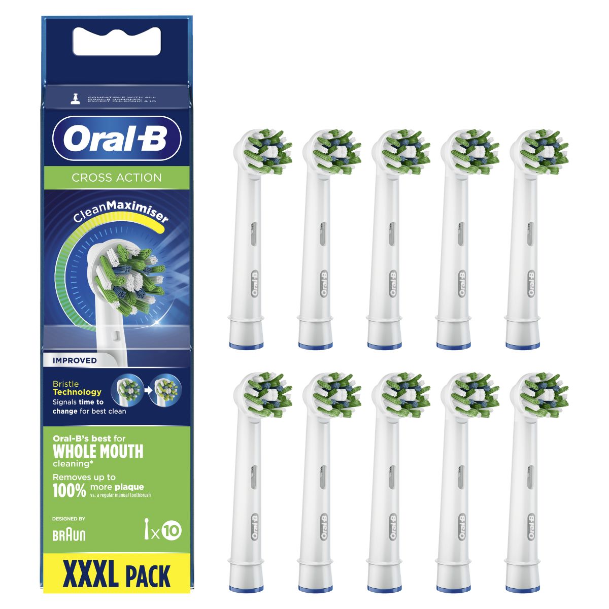 Oral B Cross Action løse børster -10 stk. pakning