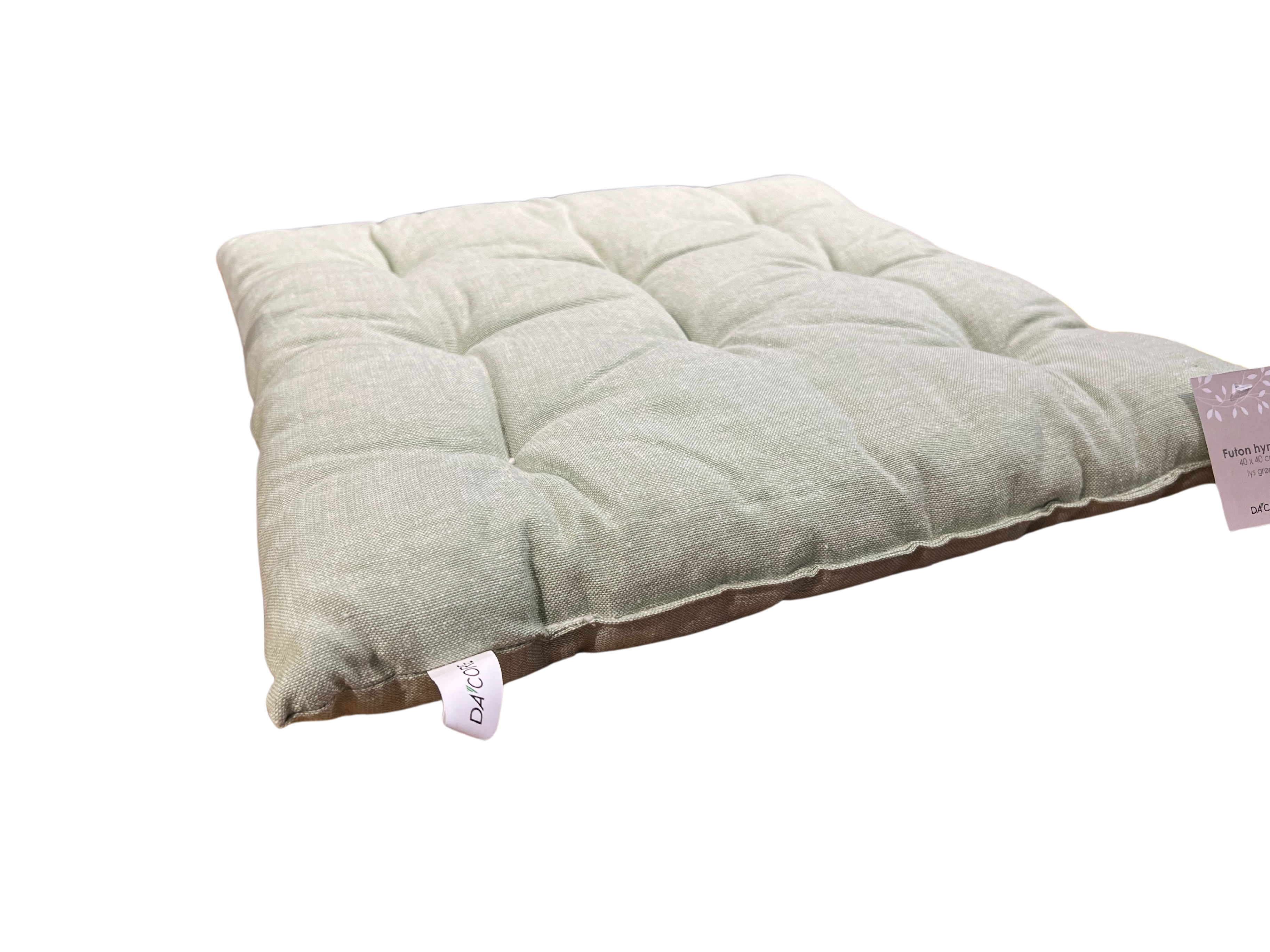 Futon pude 40X40 lys grøn