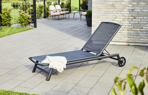 Solvogn med hjul - sort