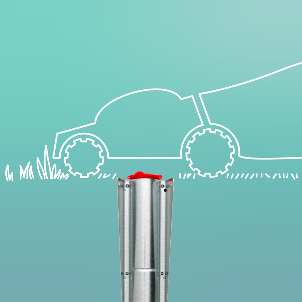 Jordspyd galvaniseret 45 mm rør