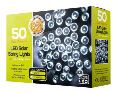 Conzept solar lyskæde 50xLED varmhvid