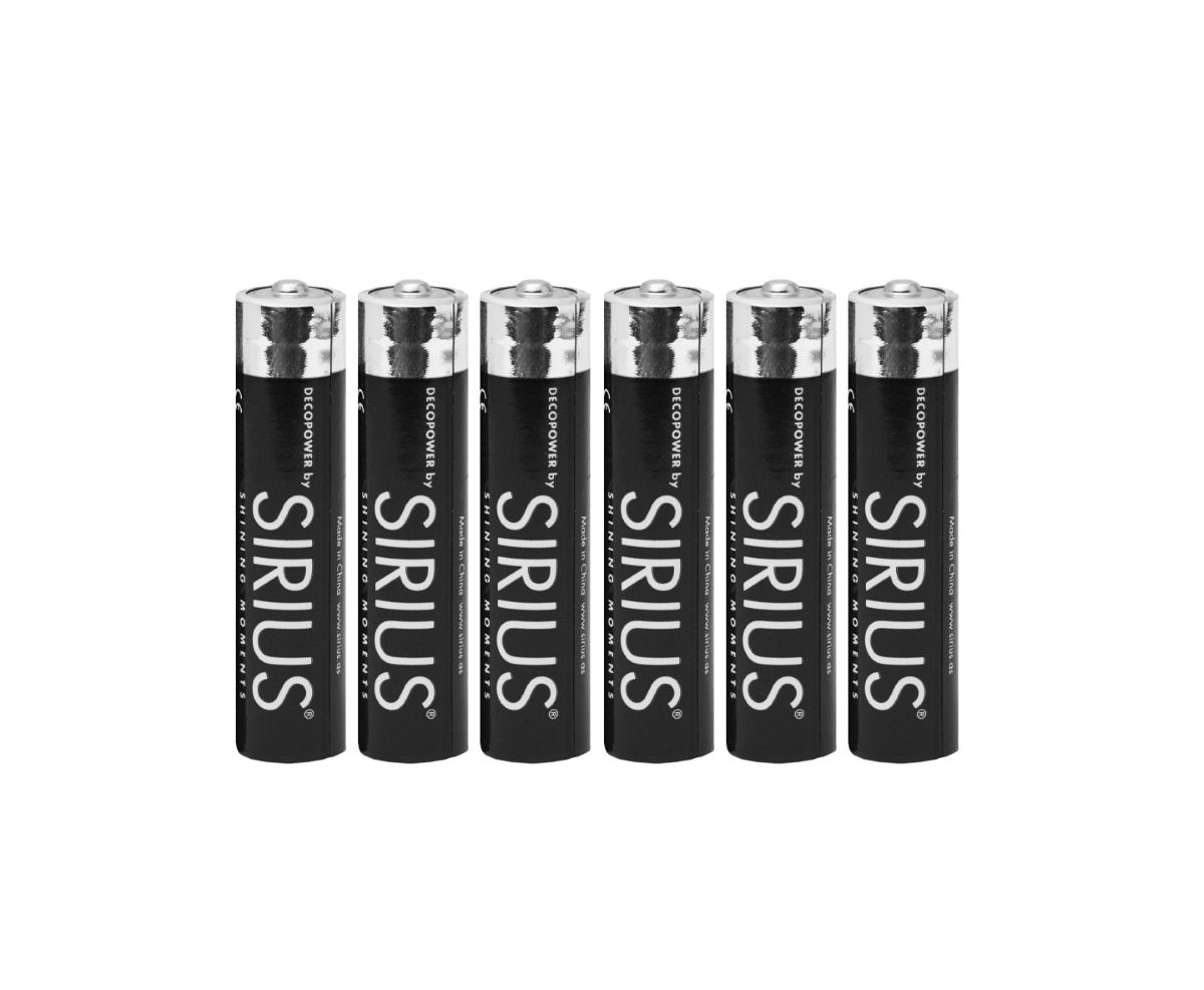 Sirius AAA batterier DecoPower 6-pak