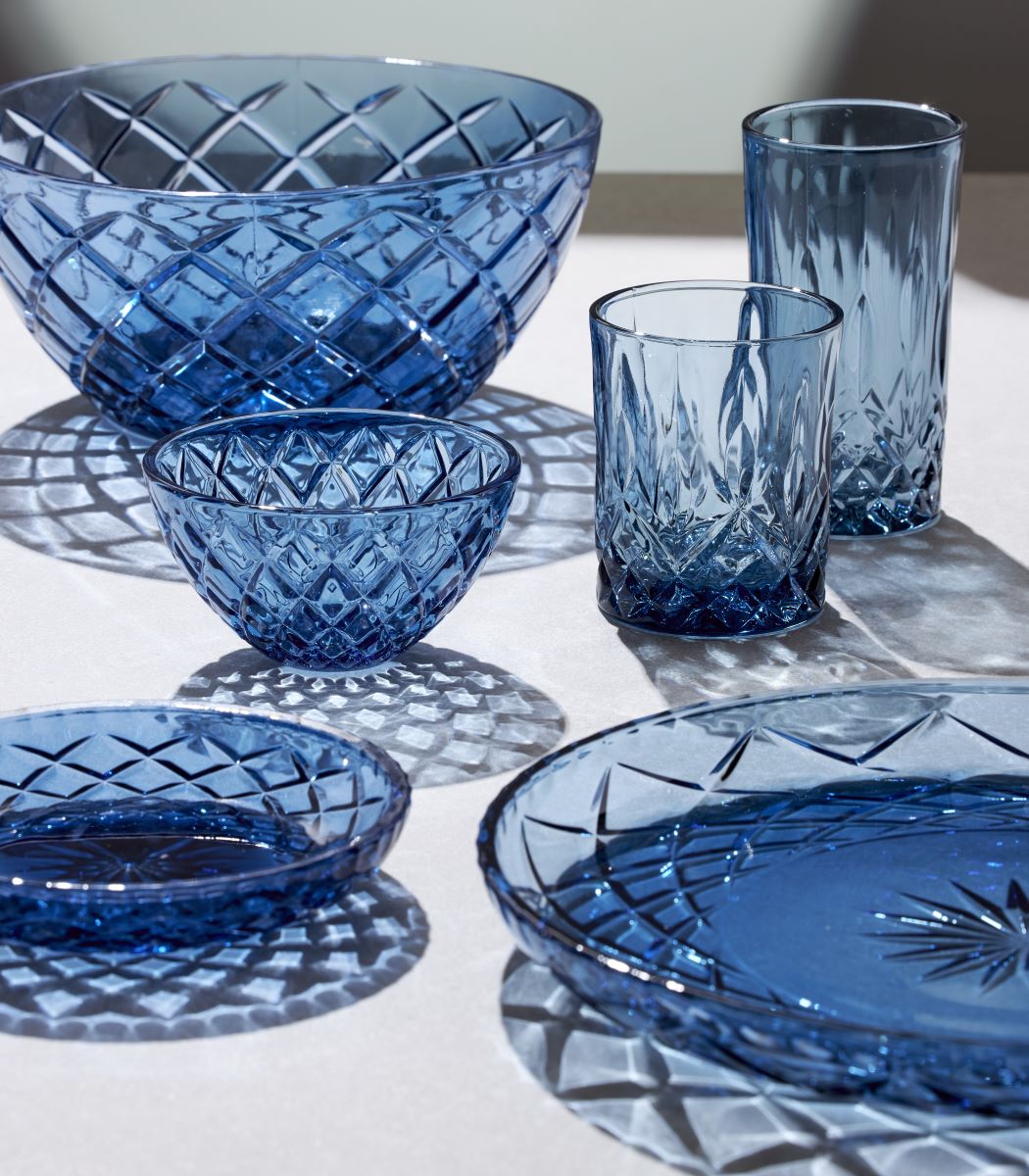 Fad Sorrento 30 cm Blå Glas