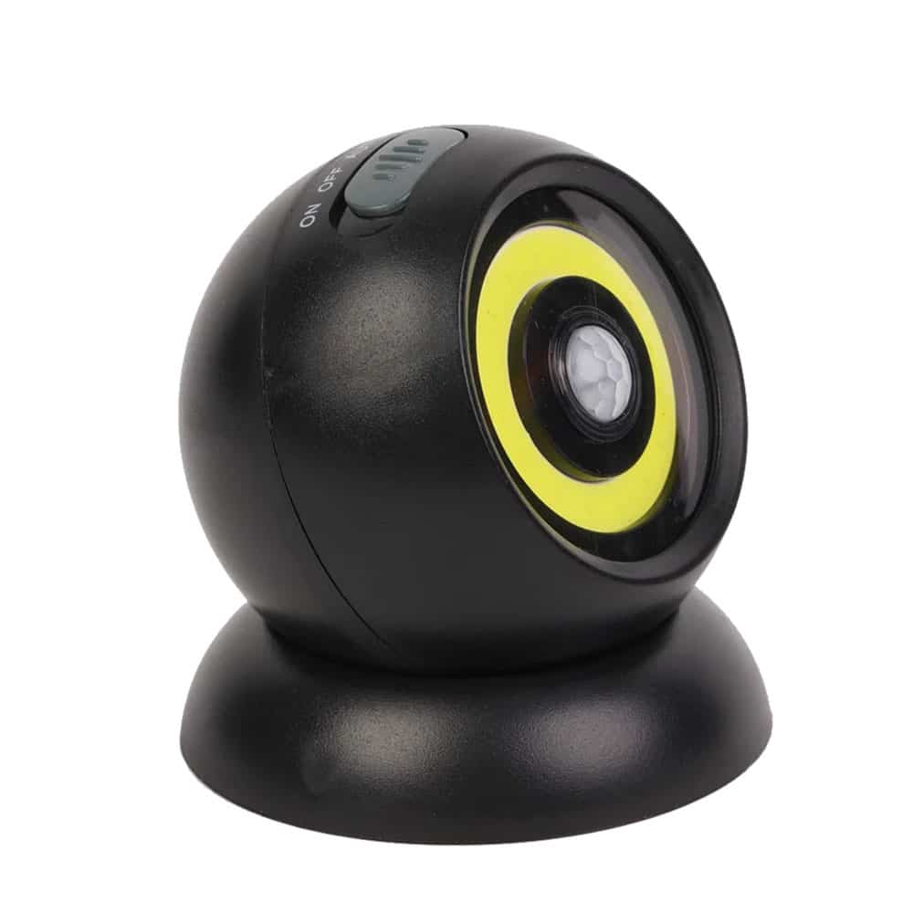 Conzept sensorlampe sort magnetisk Ø7,5 cm 130 lumen 