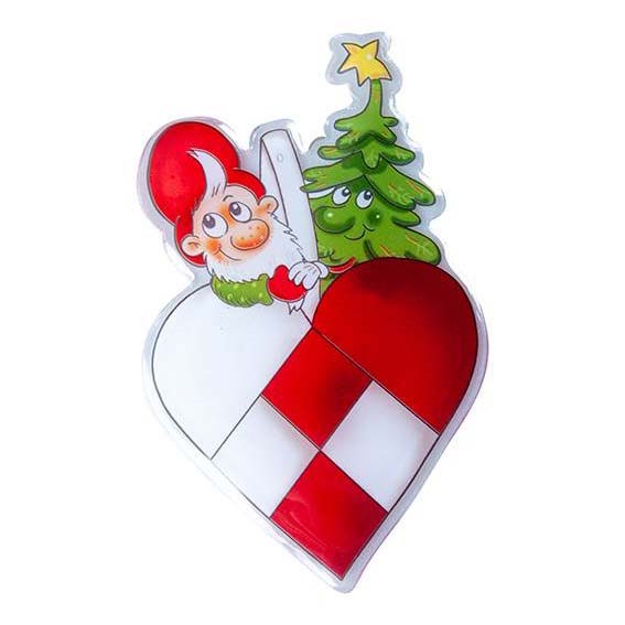 Det Gamle Apotek Vinduespynt gel - Julius med hjerte