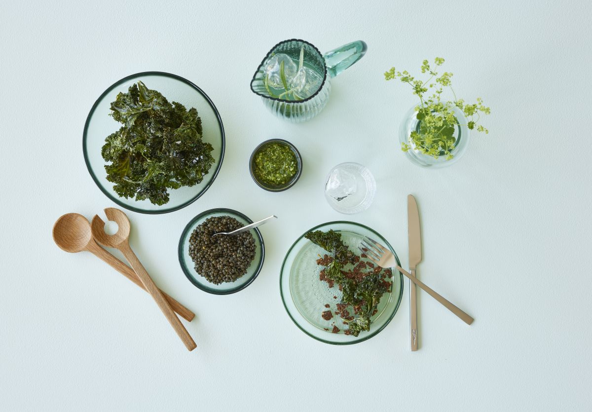 Glastallerken Kusintha 18 cm Grøn