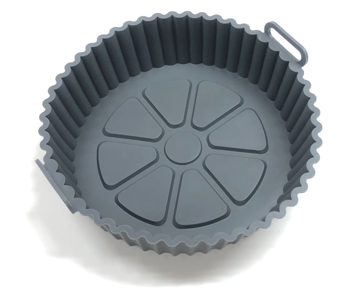 Air fryer bradepande silikone 20,5(17,5)x5 cm grå