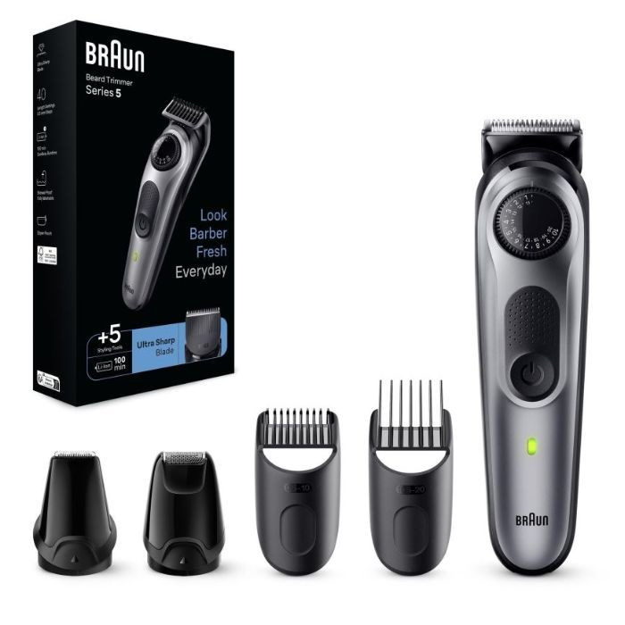 Braun Skægtrimmer opladelig BT5440 sort