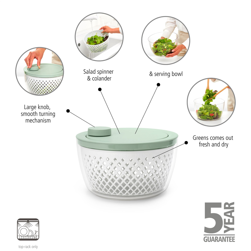 Brabantia Tasty+ Salatslynge Ø 25 cm jade grøn