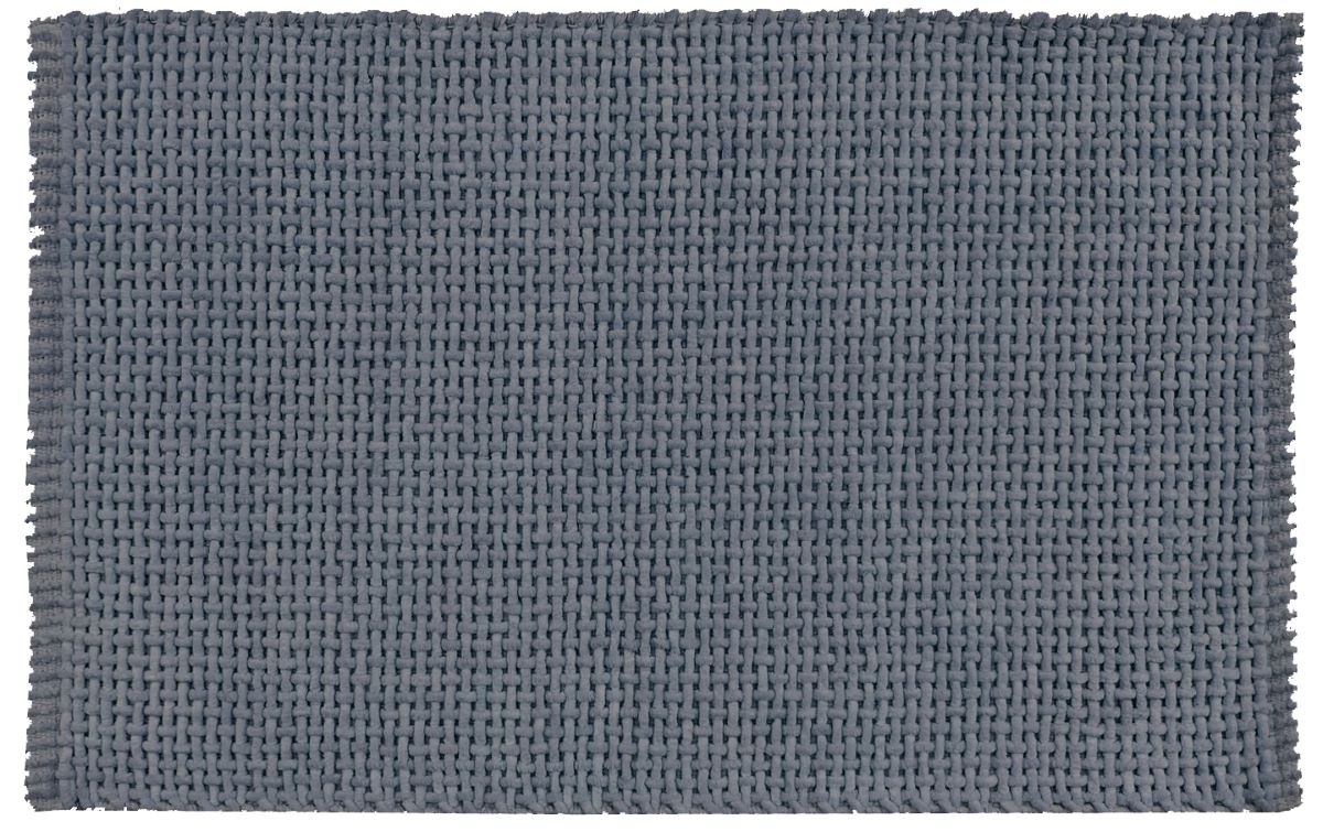 Bademåtte bomuld 50x80 cm. - blå