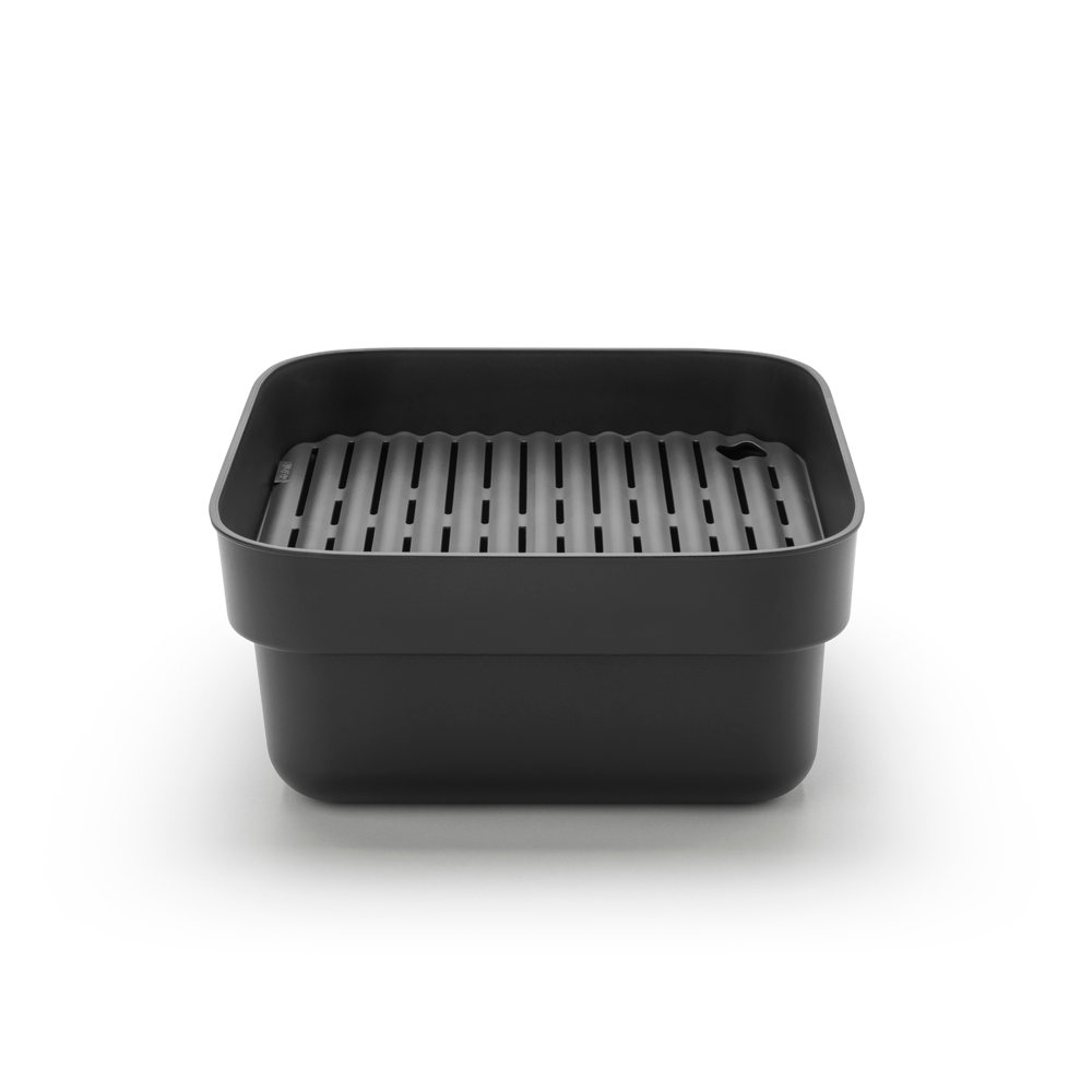 Opvaskebalje med dræn rist Dark Grey