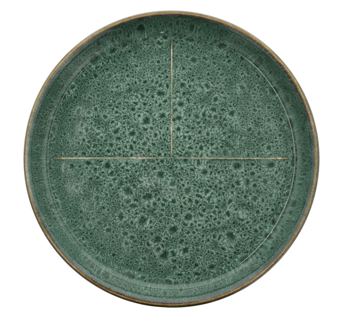 Bitz Tallerken med markering 23 cm grøn