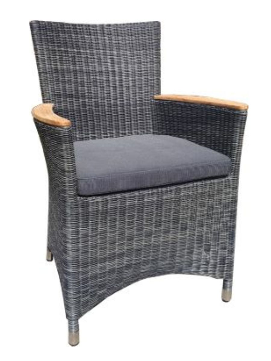 Boston havestol i polyrattan og teak