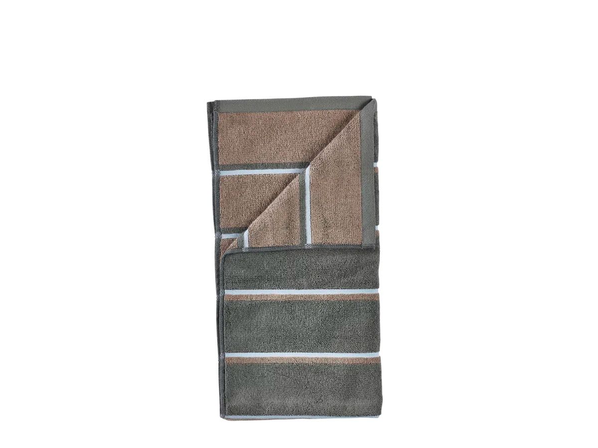 Zone Håndklæde Sauna 70x140 cm. olive green/taupe/blue fog