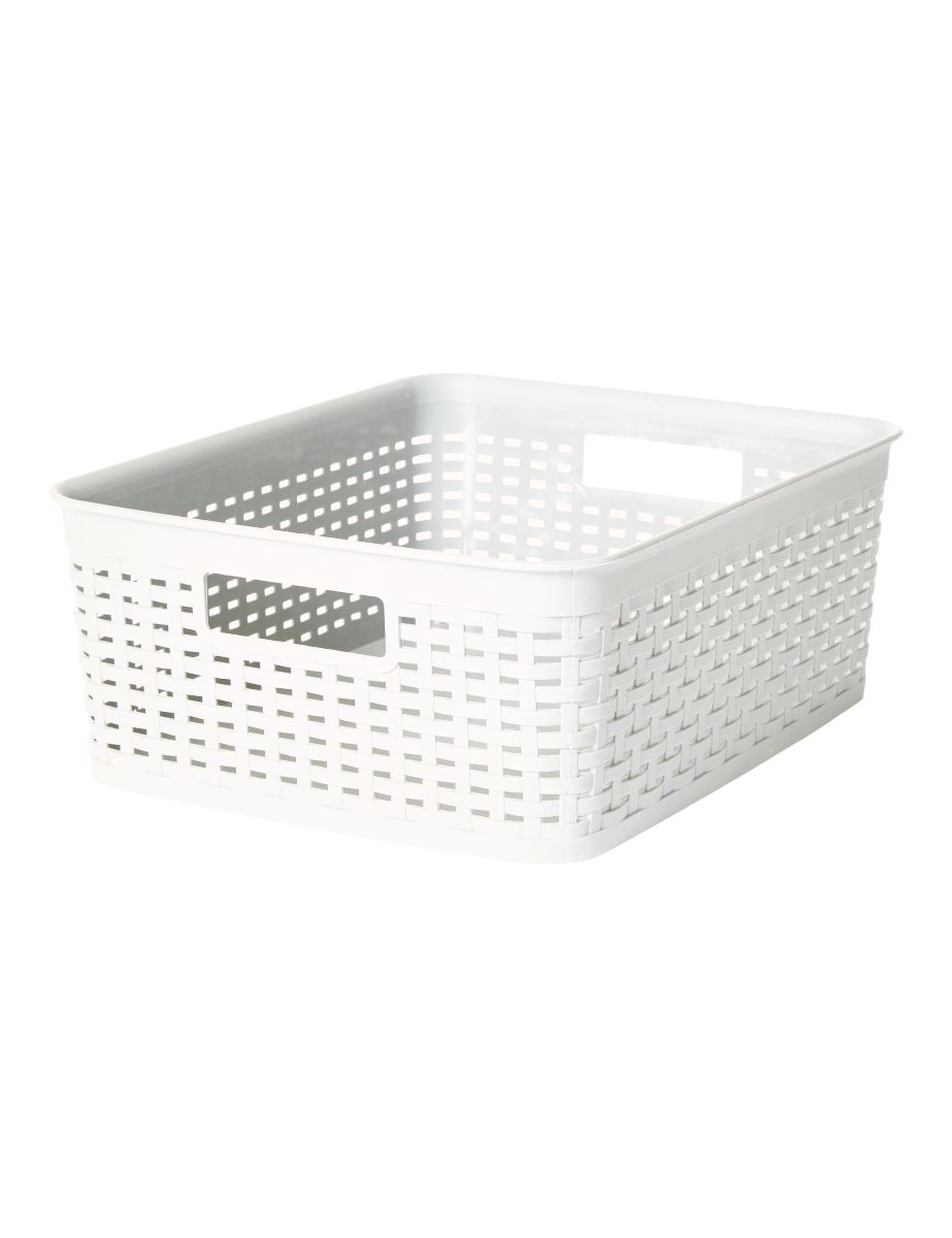 Fletkurv 31x24x11,5 cm plast hvid