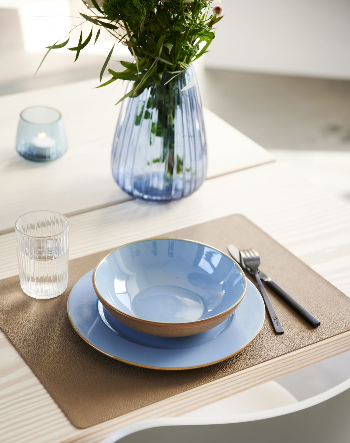 Dækkeserviet 46X33 4 stk. Sort/Brun