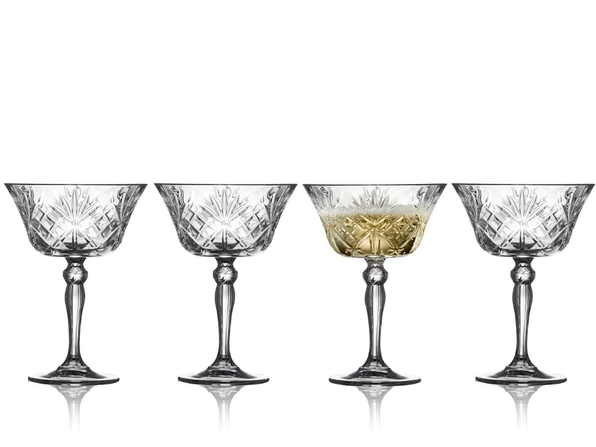 Champagneskål 4 stk. Lyngby Melodia