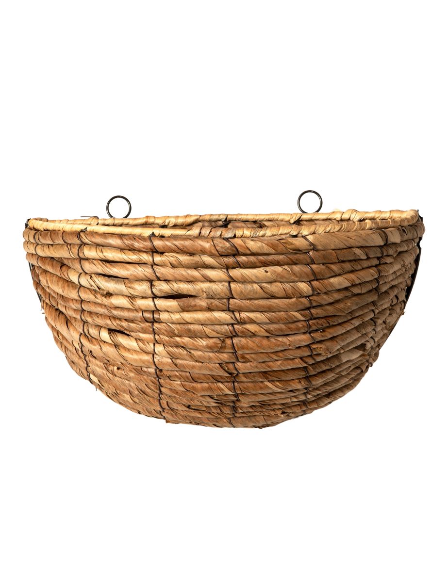 Vægampel i rattan 30x18x18 cm. natur