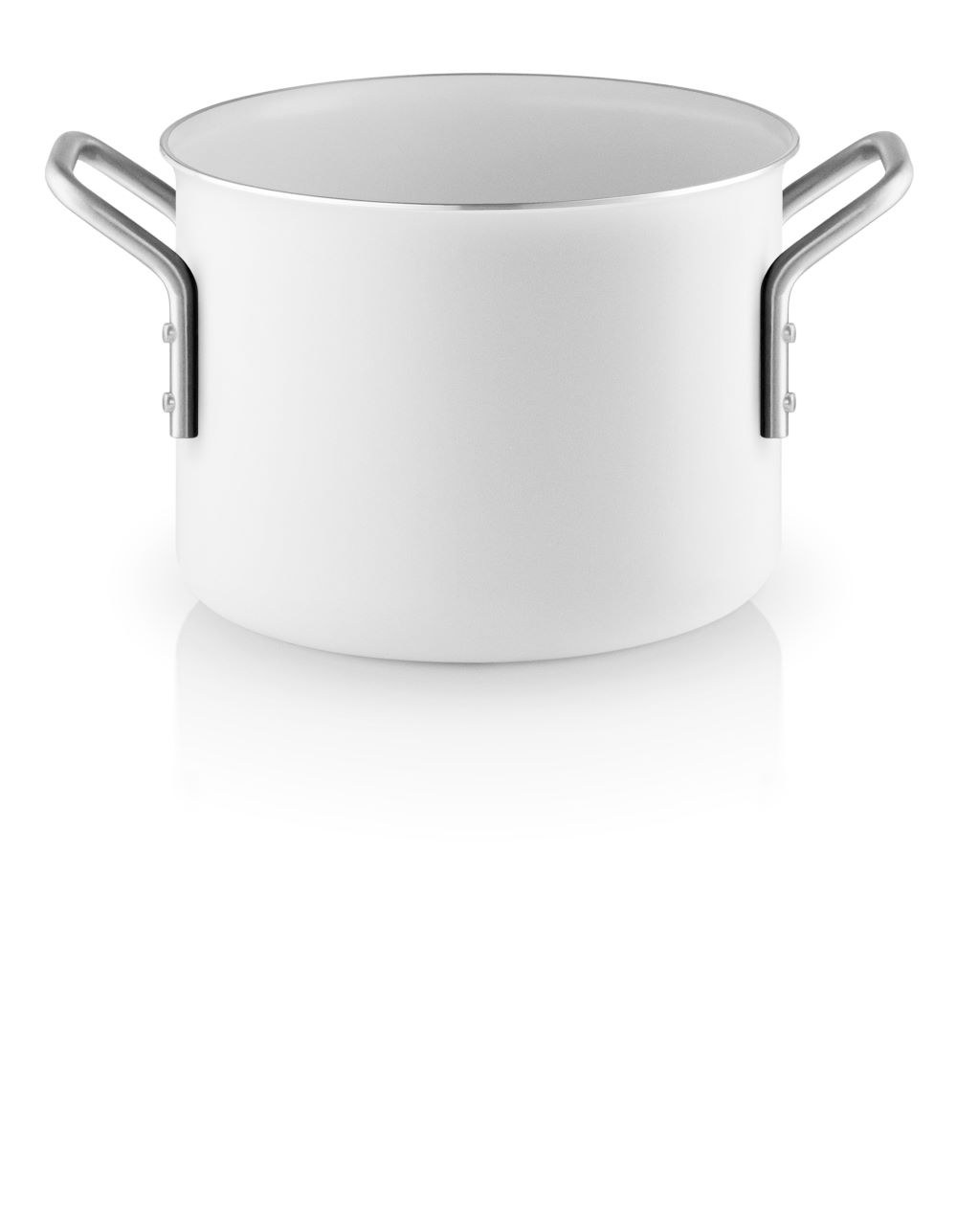 Eva Trio White Line Gryde 2,5 l med keramisk belægning, hvid/hvid