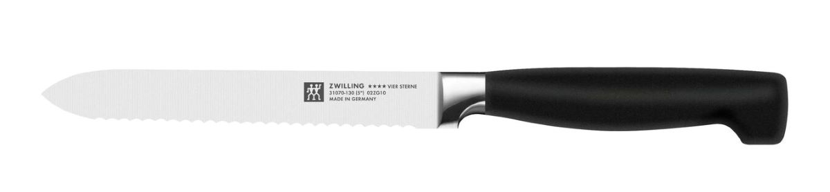 Zwilling Four Star tomatkniv 13 cm. bølgeskær