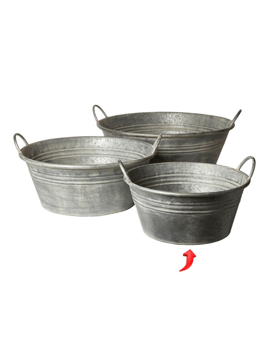 Balje Ø 34 x H 16 cm. zink