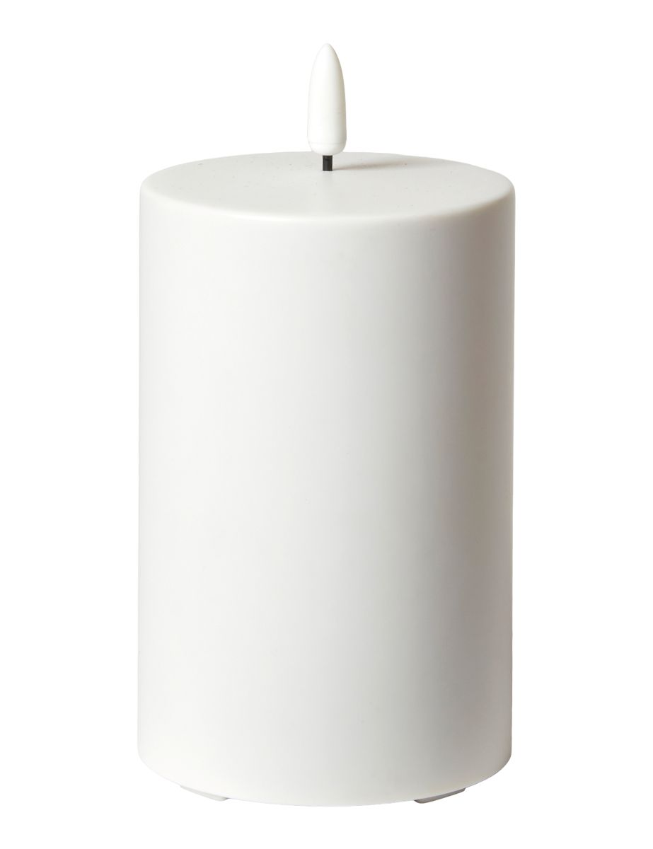 Da'core LED bloklys i plast til inde og ude Ø 8/H 12,5 cm.