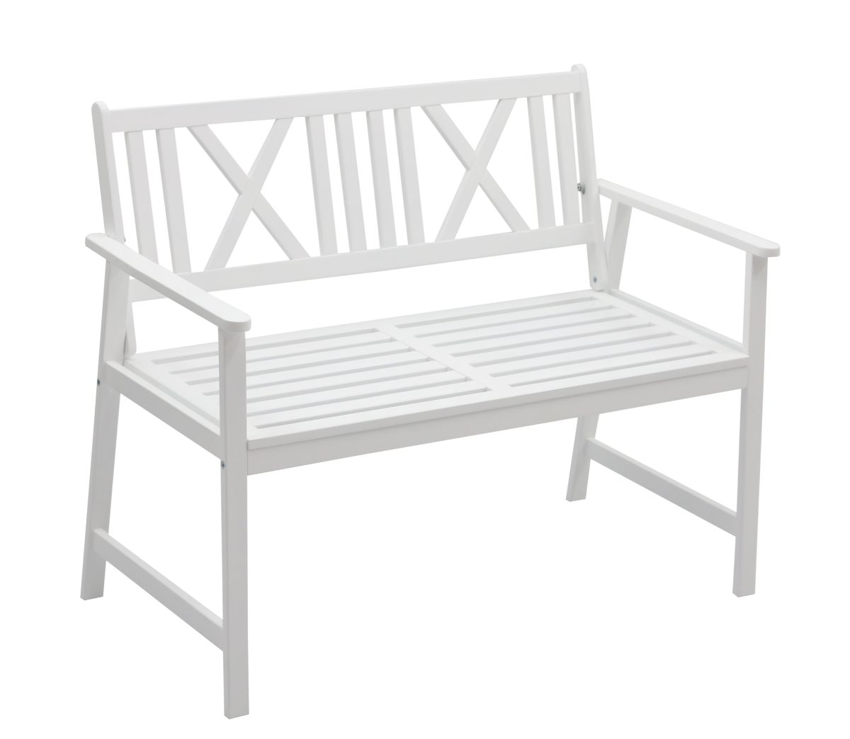 Carlo Havebænk 113x58x89 cm. Akacie træ hvid