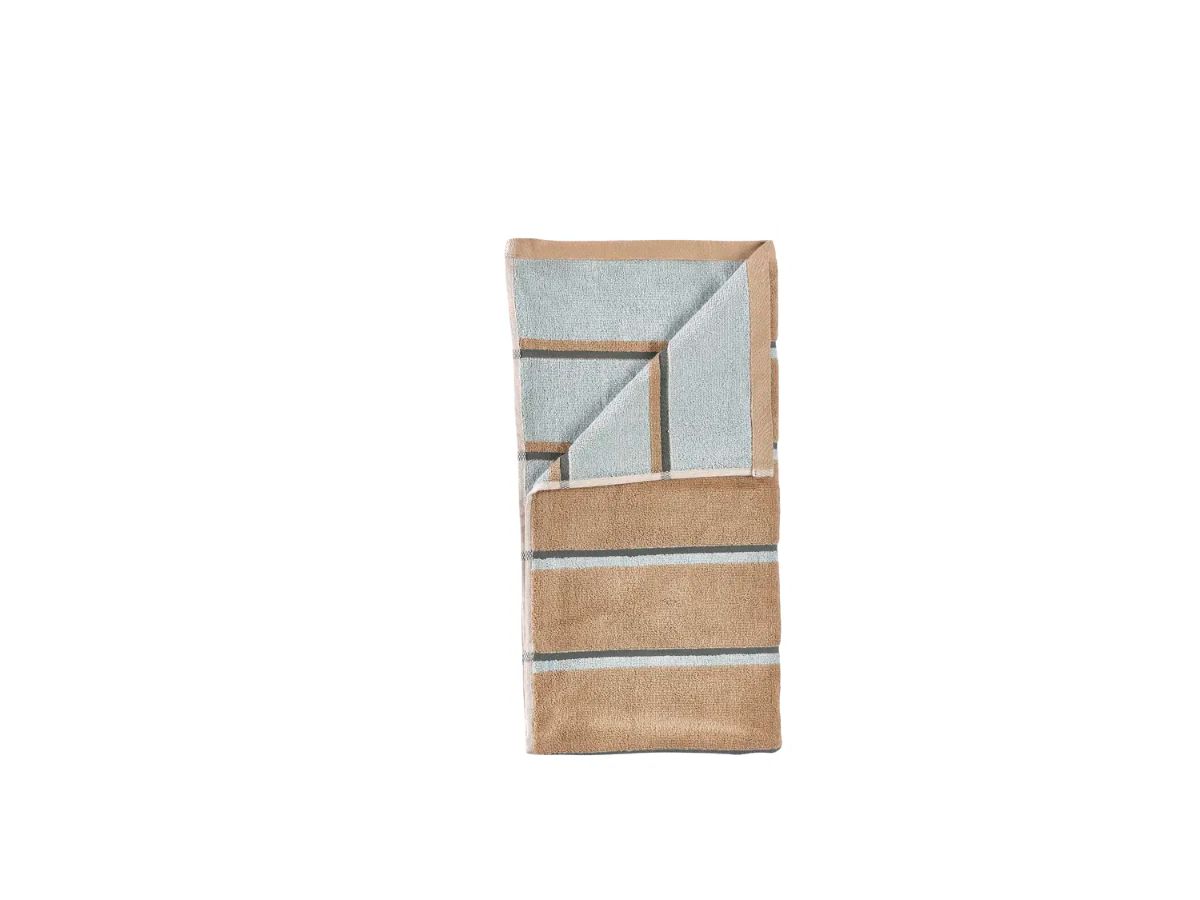 Zone Håndklæde Sauna 50x100 cm. camel/ice blue/olive green