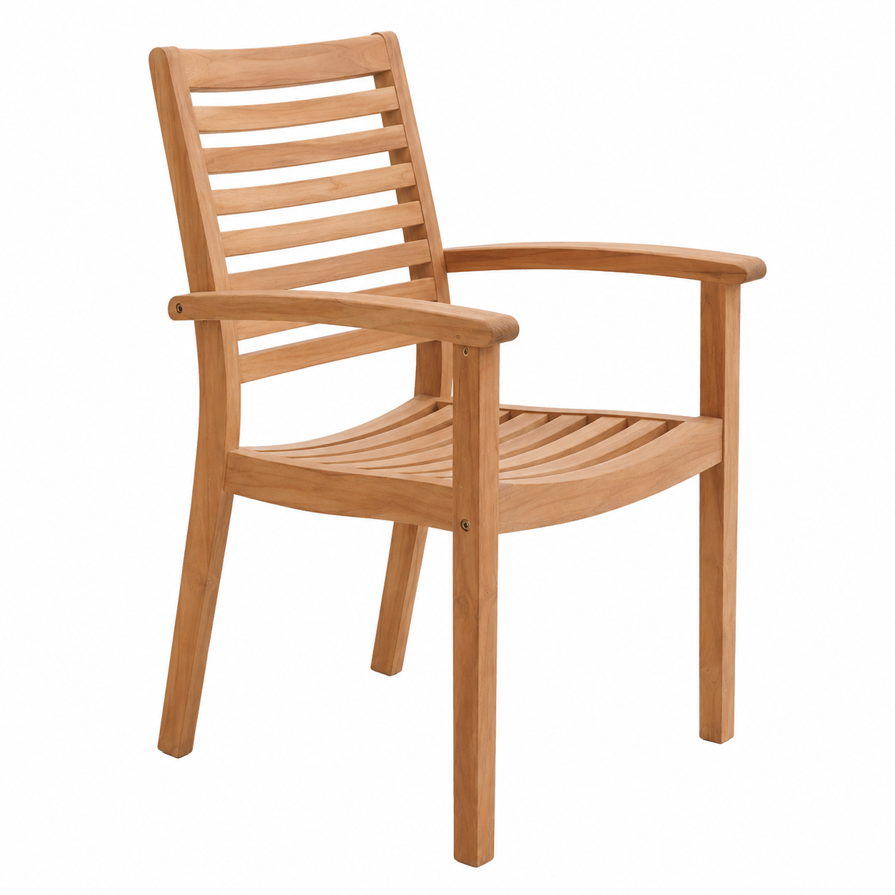 Bella bord 64x75/130 cm + 2 Pala stabelstole i kerneteak - Altan / cafesæt