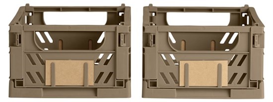 Opbevaringskasse Dusty walnut 2 stk. 25x16.5x10 cm