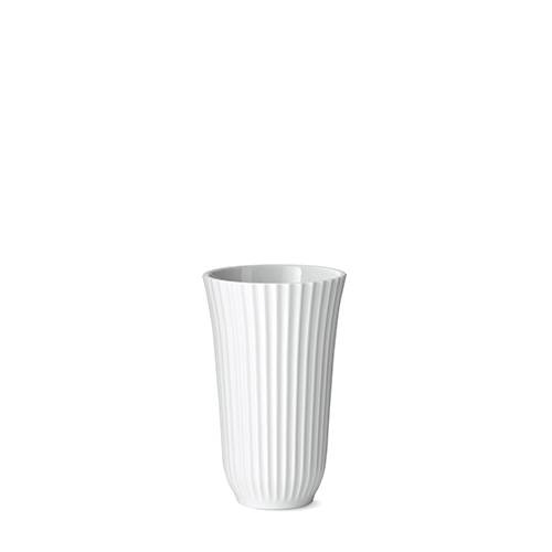 Lyngby Trompetvasen 18 cm Hvid