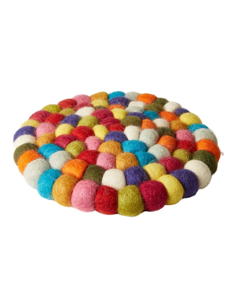 Bordskåner uld Ø 20 cm. - Multi