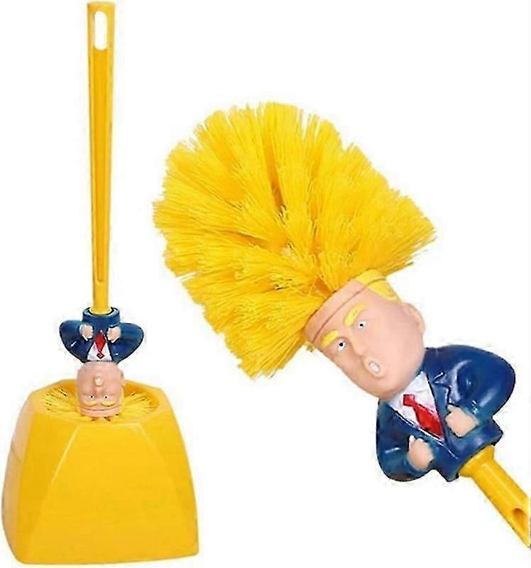 Trump toiletbørste med gult hår