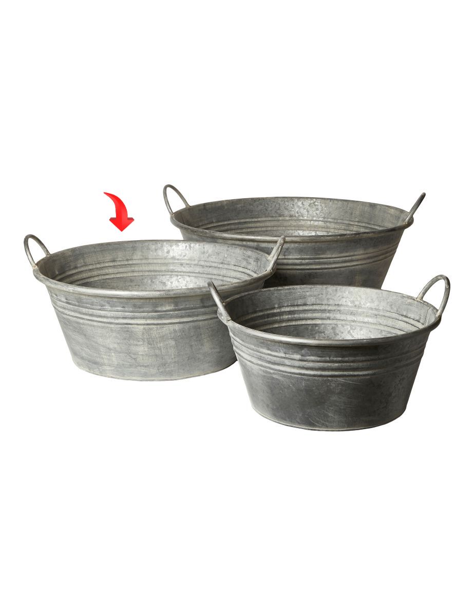 Balje Ø 44 x H 18 cm. zink