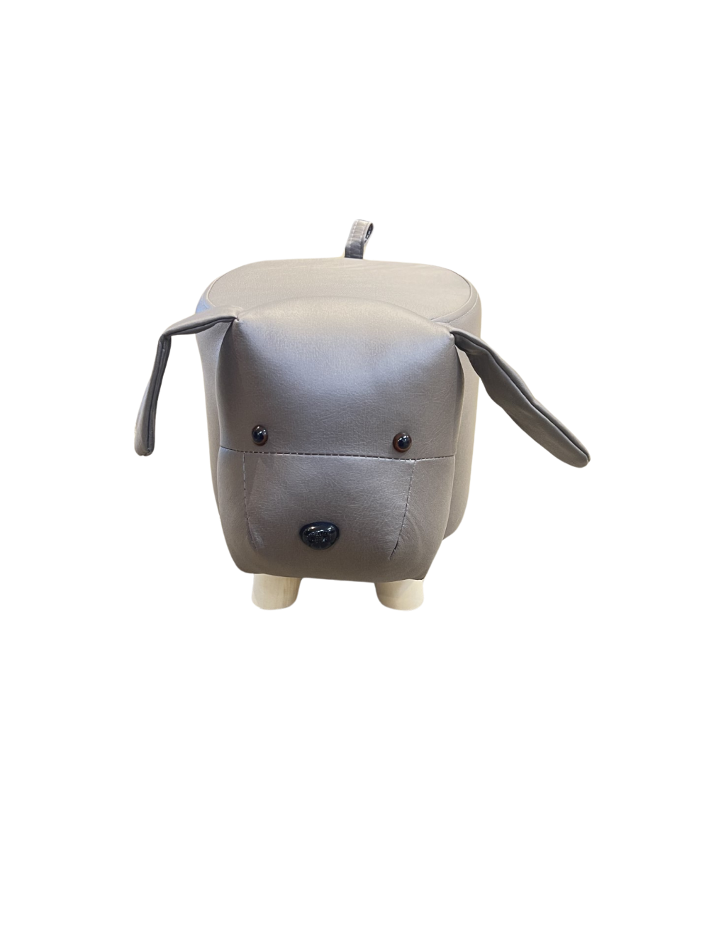 Hund skammel m/træben brun 45x25x30 cm.